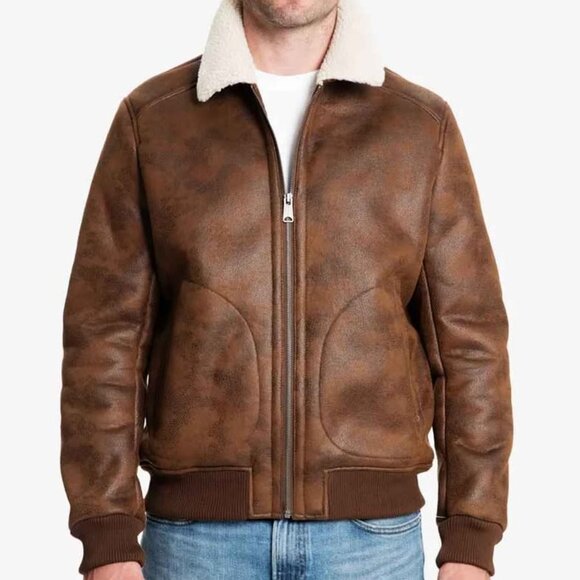 Lucky Brand Other - LUCKY BRAND Men's Faux-leather -Lined Bomber Jacket - Size L